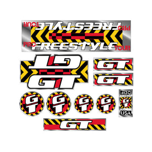 1990 GT BMX - Pro Freestyle TOUR - on Chrome decal set