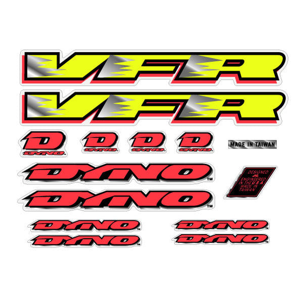 1993 DYNO VFR for blue frame decal set BMX Products USA