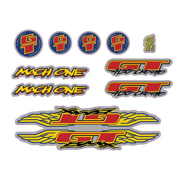 1995 GT BMX - Mach One - Chrome decal set