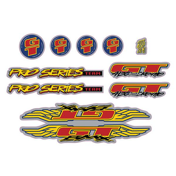 1995 GT BMX - Pro Series TEAM - Chrome decal set