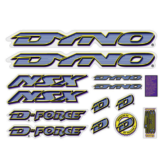 1995 DYNO - NSX for chrome frame decal set