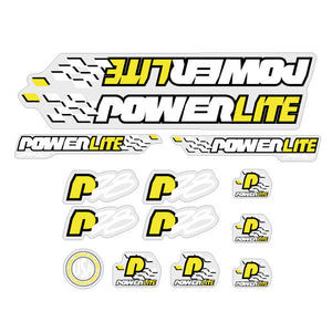 Powerlite - P28 - Yellow White Black on Clear decal set