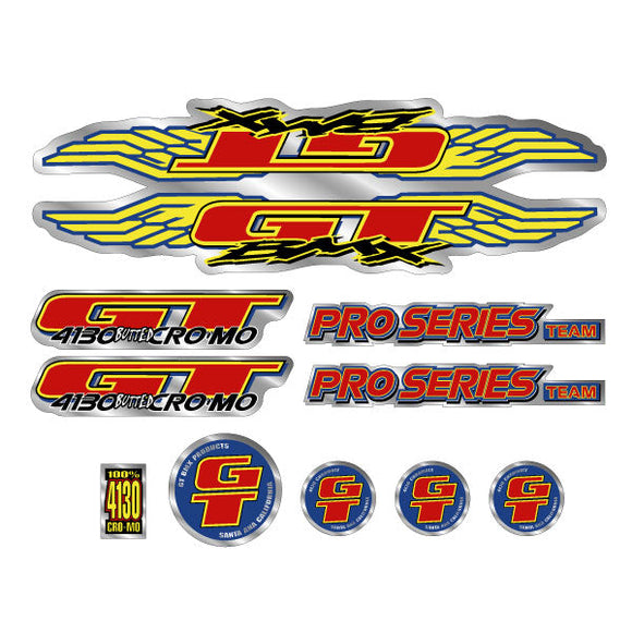 1996 GT BMX -  Pro Series TEAM - Chrome decal set