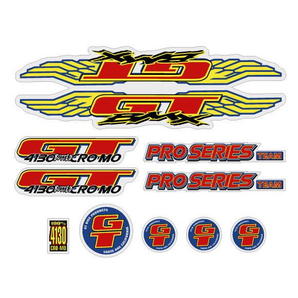 1996 GT BMX - Pro Series TEAM - Clear decal set