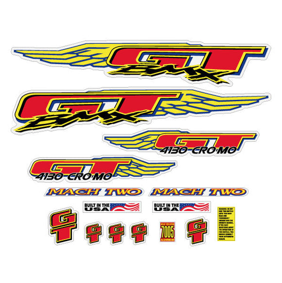 1997 GT BMX - Mach Two - for chrome frame decal set