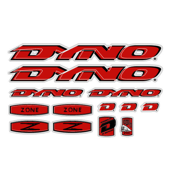 1998 DYNO - ZONE for green frame decal set