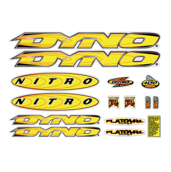 1999 DYNO - NITRO - for red frame decal set