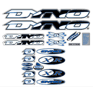 1999 DYNO - XR clear decal set for grey frame