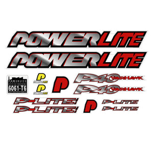 1999 Powerlite - P40 WARHAWK - Red Chrome on Clear decal set