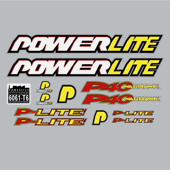 1999 Powerlite - P40 WARHAWK - Red Yellow White Black on Clear decal set