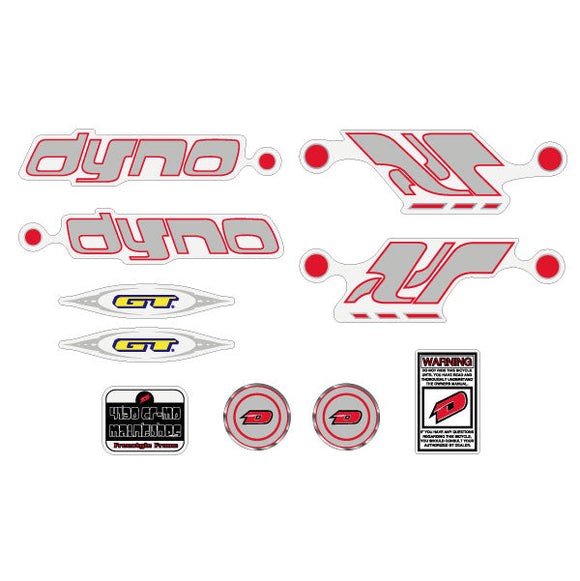 2001 DYNO - XR decal set for blue frame | BMX Products USA