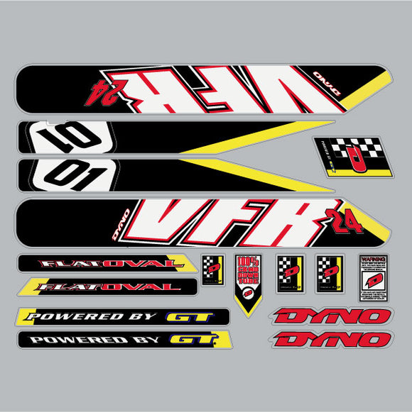 2001 DYNO - VFR 24 Black/Yellow decal set