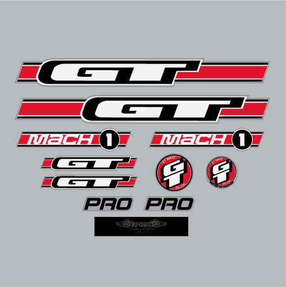 2003 GT BMX - Mach One PRO - Silver Frame Clear decal set