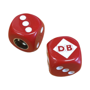 Diamond Back BMX Dice Tire Valve Caps (Pair) - Red