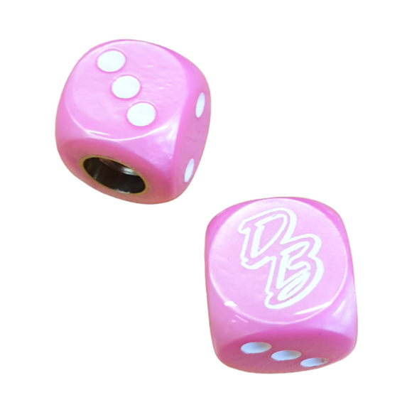 Diamond Back BMX Dice Tire Valve Caps (Pair) - Pink