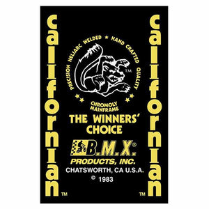 1983 Mongoose - Californian decal set - yellow