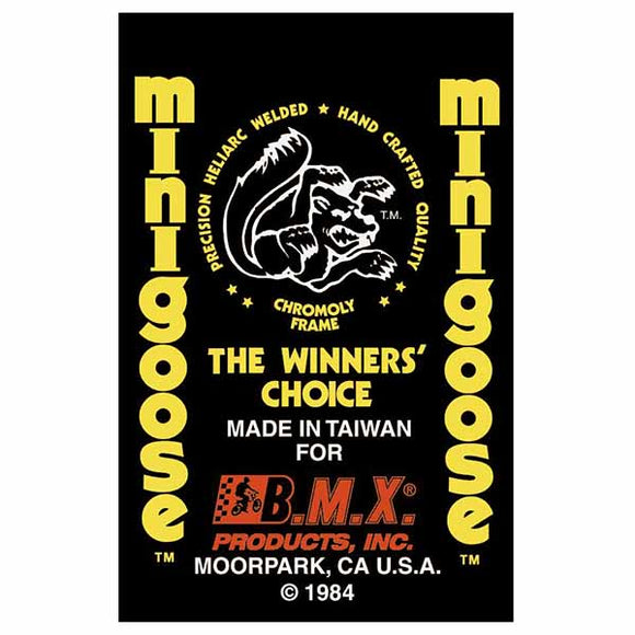 1984 Mongoose - Minigoose decal set