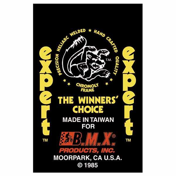 1985 Mongoose Expert decal set Orange Yellow BMX Products USA
