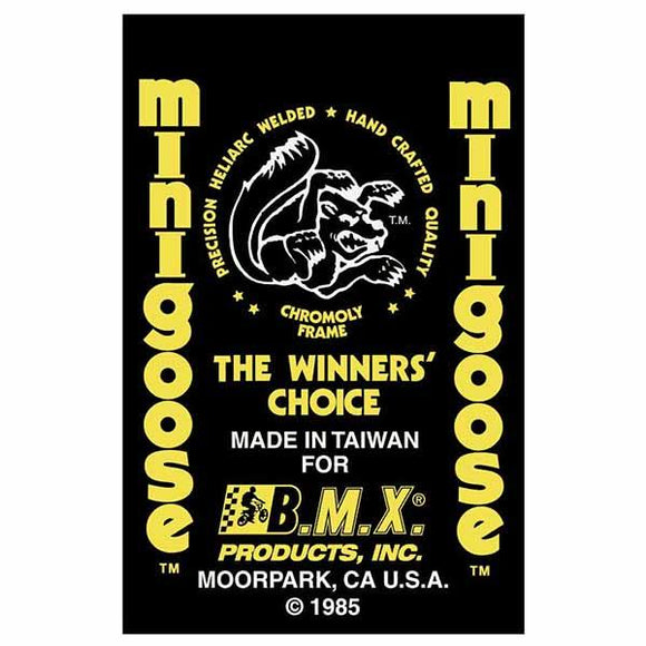 1985 Mongoose - Minigoose decal set