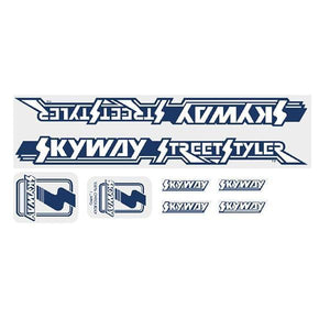Skyway 1986-87 - Street Styler Navy Decal Set Old School Bmx Decal-Set