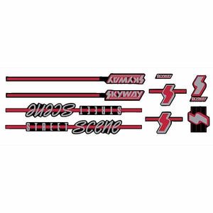 Skyway 1988 - Street Scene Red Black Decal Set Old School Bmx Decal-Set