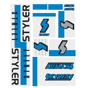 Skyway 1988 - Street Styler Blue Decal Set Old School Bmx Decal-Set