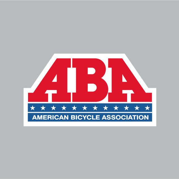 ABA - plate decal on white