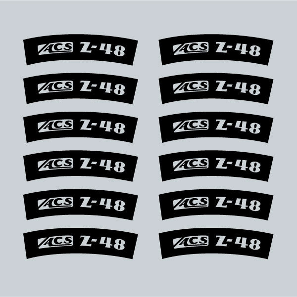 ACS - Z48 Rim sidewall STENCIL decals | BMX Products USA