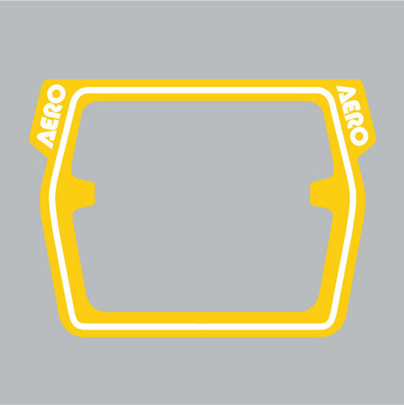 AERO - Mesh Raceplate DECAL ONLY - YELLOW