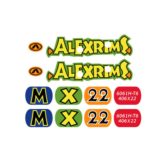 Alex Rims - MX 22 406x22 Rainbow rim decals