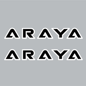 ARAYA - LETTERS - Custom - BLACK rim decals