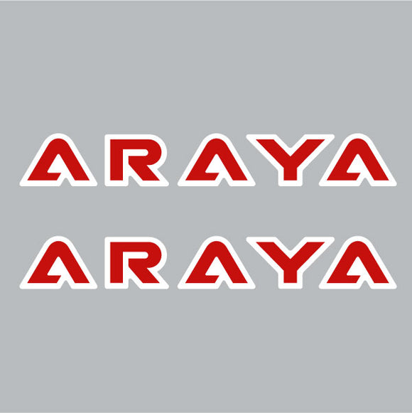 ARAYA - LETTERS - Custom - RED rim decals