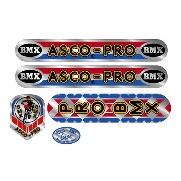 ASCO Pro - chrome -decal set