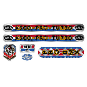 ASCO Pro Turbo MK-3 - chrome -decal set