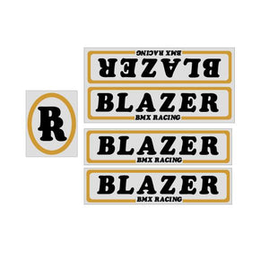 Blazer -  Blazer Racing - Black and gold on clear decal set
