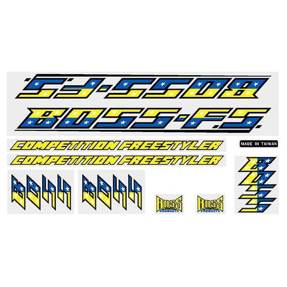 BOSS - FS Freestyle Yellow blue decal set
