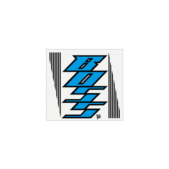 BOSS Racing - Striped Head Tube Blue decal