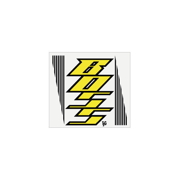 BOSS Racing - Striped Head Tube Yellow decal | BMX Products USA