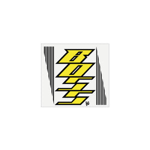BOSS Racing - Striped Head Tube Yellow decal