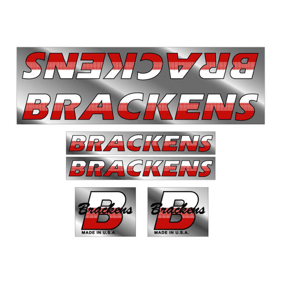 Brackens - Racing on chrome decal set