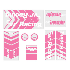 CW - California Freestyler - Pink on Clear decal set