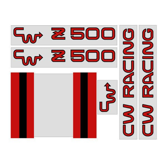 CW - Z500 Black and Red Decal set