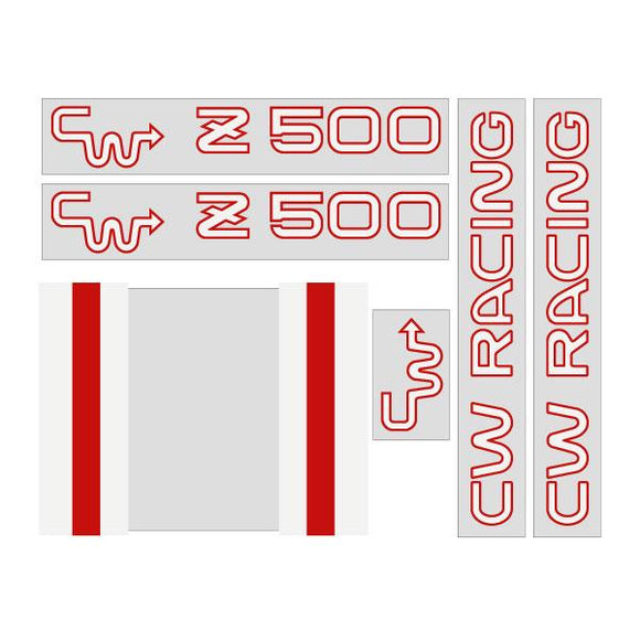 CW - Z500 Red and White Decal set
