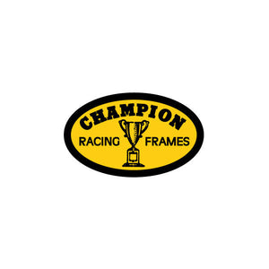 Champion - OVAL "RACING FRAMES" Black Yellow decal