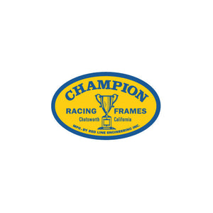 Champion - OVAL "MFG by Redline" decal