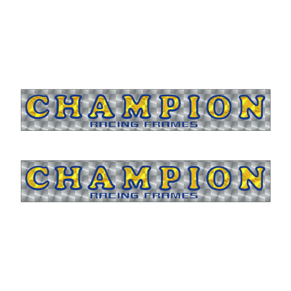 Champion BIGロゴディスプレイ Champion - Schwerma Main tube PRISM decals | BMX Products USA