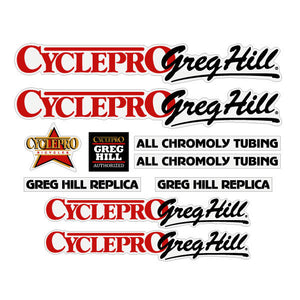 Cycle Pro - GREG HILL Replica - Red decal set