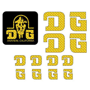 DG - CURVED D decal set - YELLOW PRISM