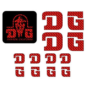 DG - CURVED D decal set - RED PRISM