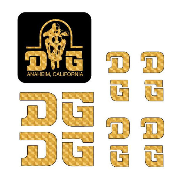 DG - STRAIGHT D decal set - GOLD PRISM